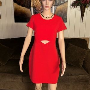 Express • Medium • Red • Cutout Body Con • Short • Dress • New W/ Tags
